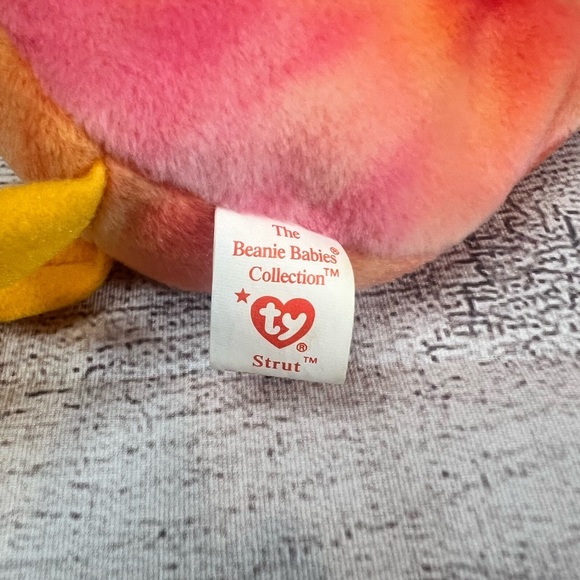 Ty Beanie Baby Strut (1996) 4th Gen Hang Tag, PVC Pellets, KR Tush Tag - Picture 6 of 9